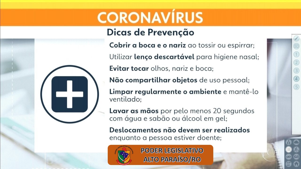 PREVENÇÃO DO CORONA VÍRUS